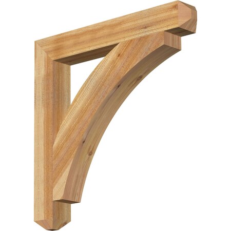 Ekena Millwork Thorton Craftsman Rough Sawn Bracket, Western Red Cedar, 4"W x 30"D x 30"H BKT04X30X30THR04RWR
